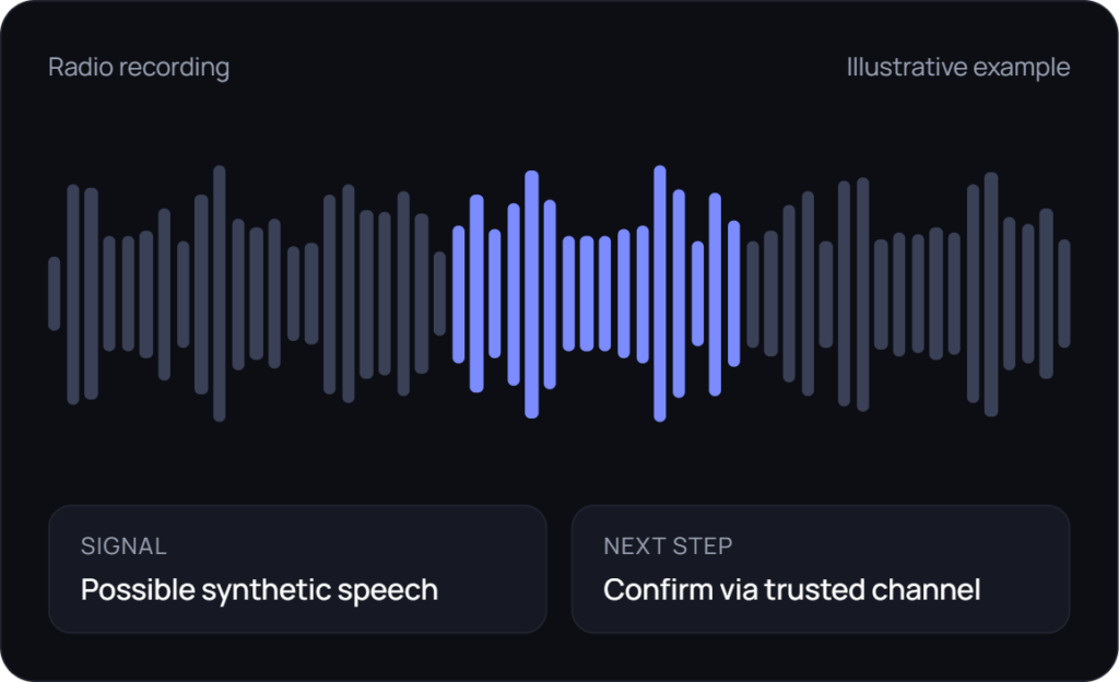 Voice & deepfake detection-selection